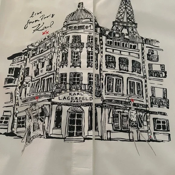 White Graphic Woman’s Blouse - Picture 2 of 5